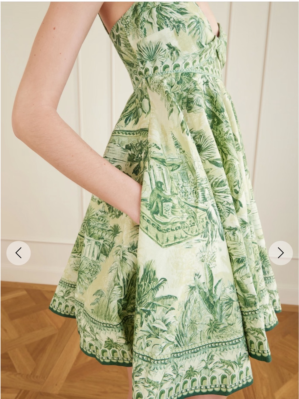 Alemais Sara Green Toile Mini Dress